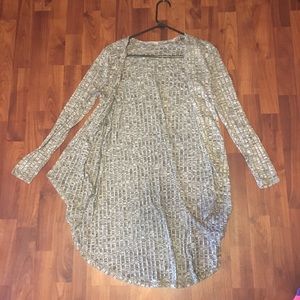 Grey high low cardigan
